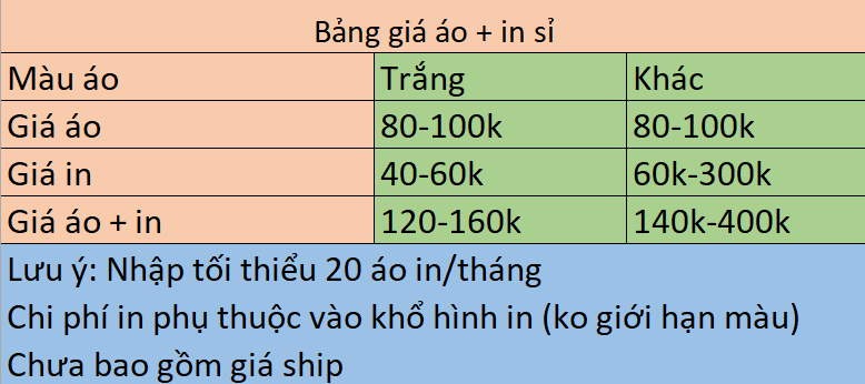 In áo, in áo theo yêu cầu, in decal, in kỹ thuật số, in lưới